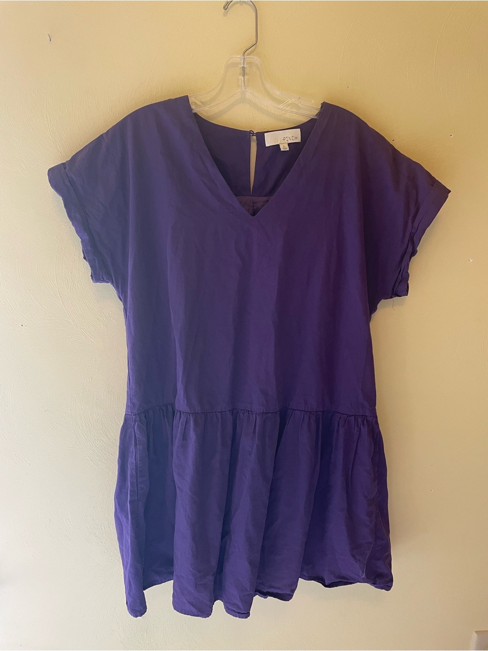 Pinch Purple V-Neck Short Sleeve Tunic